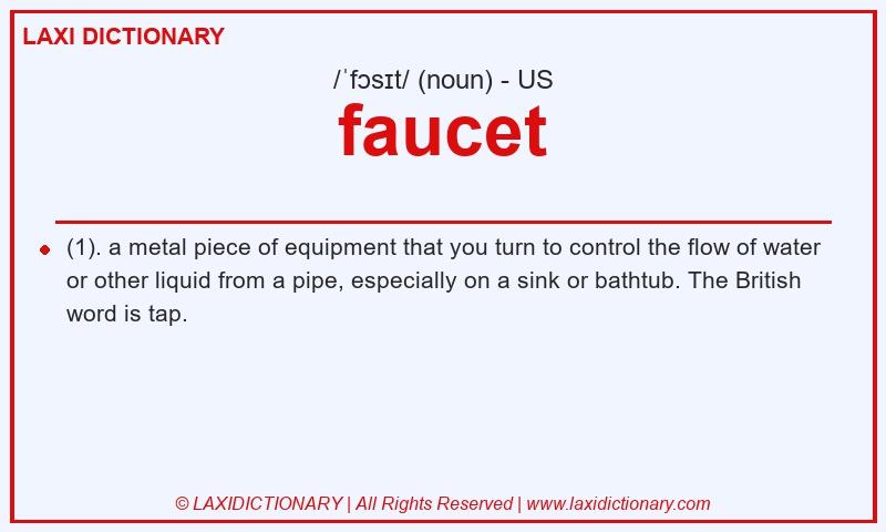 Definition faucet in American English