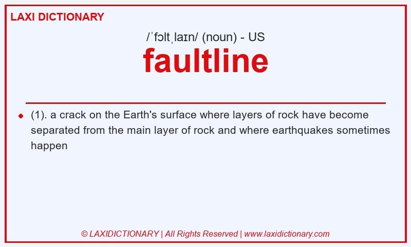 Definition faultline in American English