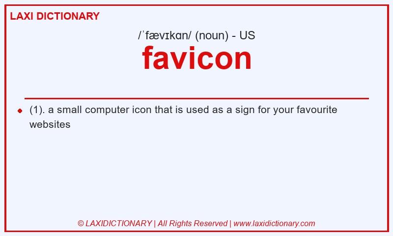 Definition favicon in American English