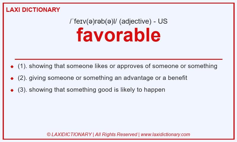 Definition favorable in American English