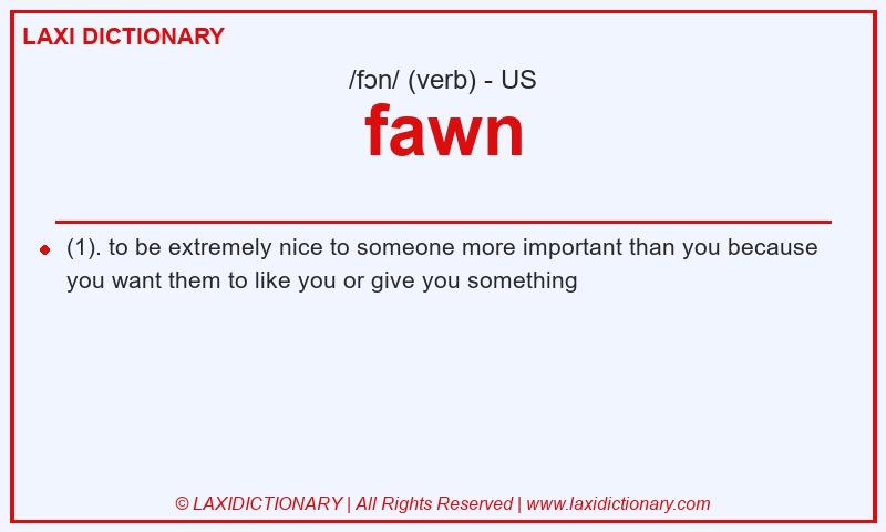 Definition fawn in American English