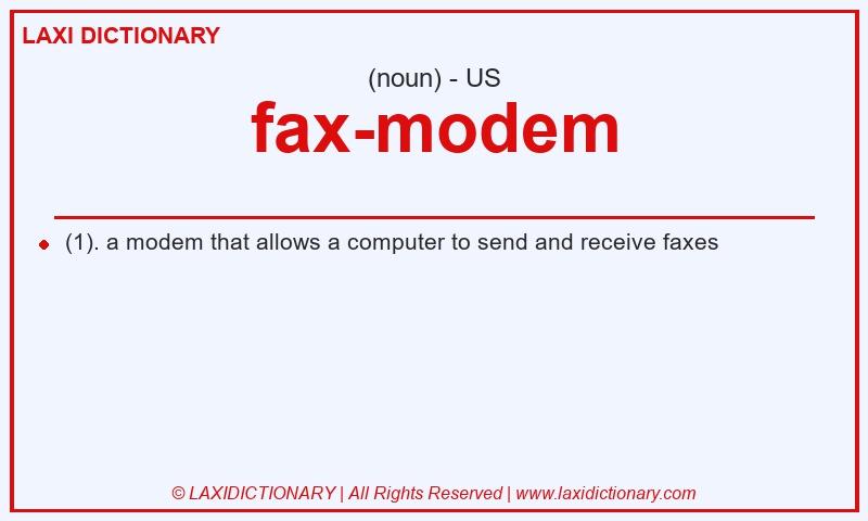 Definition fax-modem in American English