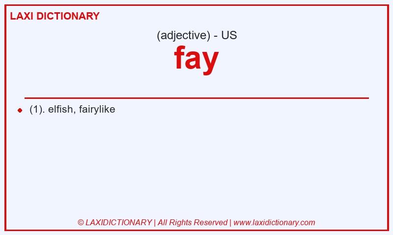 Definition fay in American English