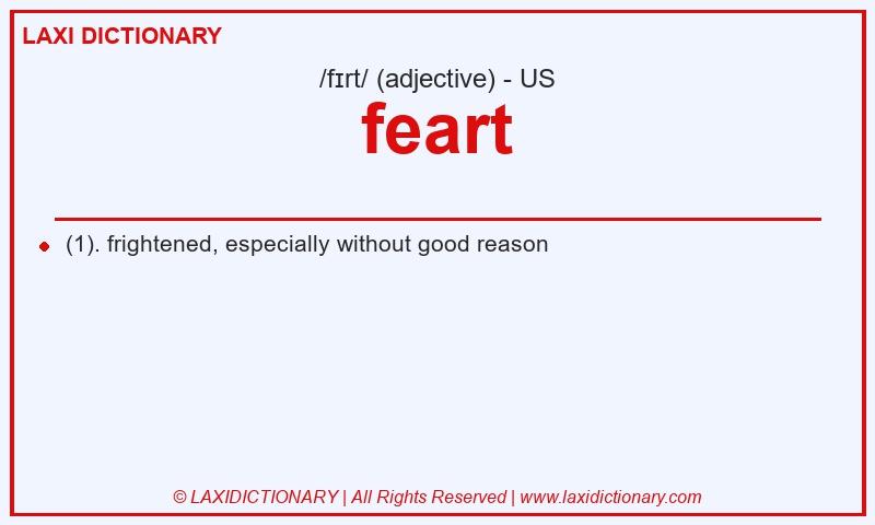 Definition feart in American English