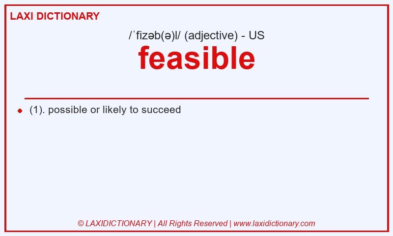 Definition feasible in American English