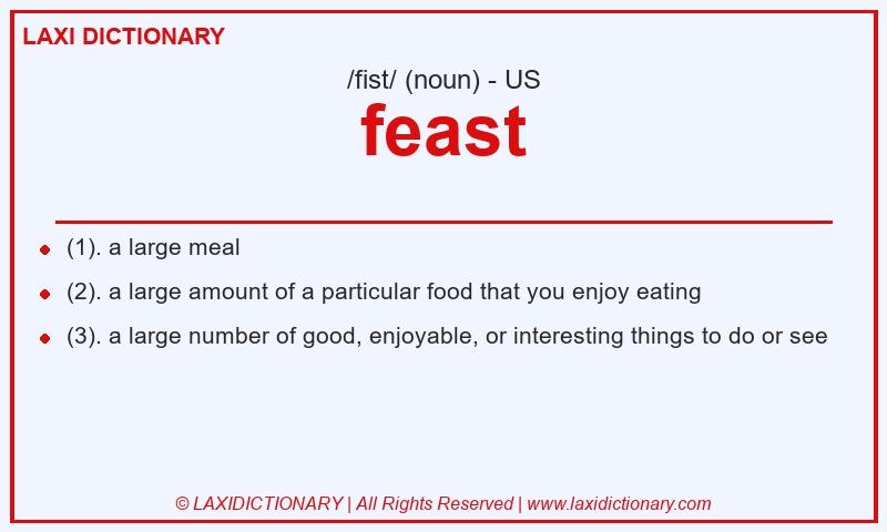 Definition feast in American English