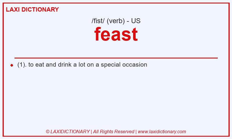 Definition feast in American English