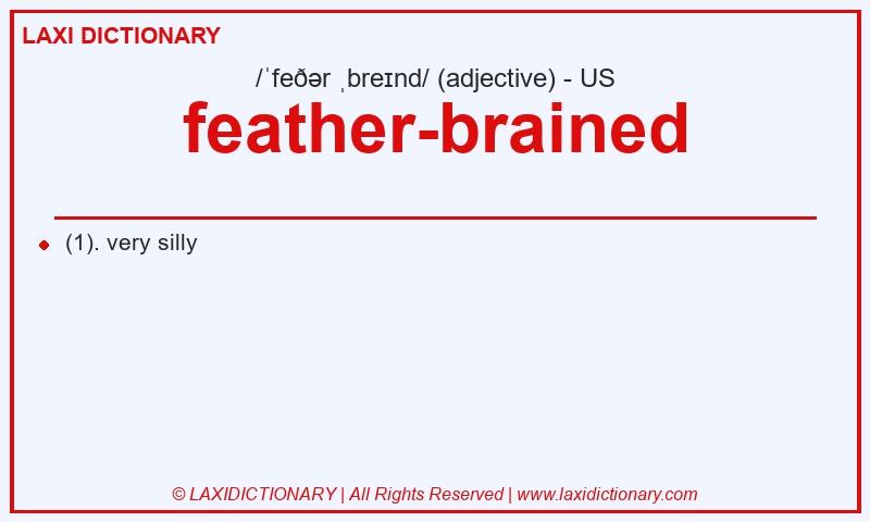 Definition feather-brained in American English