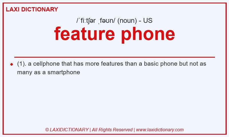 Definition feature phone in American English