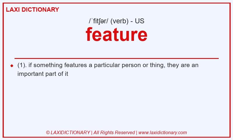 Definition feature in American English