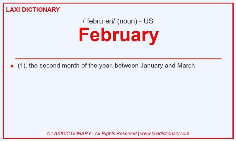 Definition February in American English