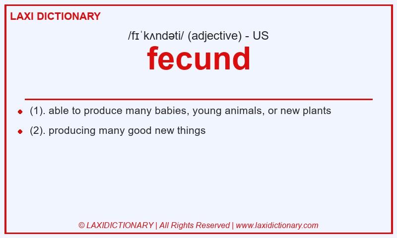 Definition fecund in American English