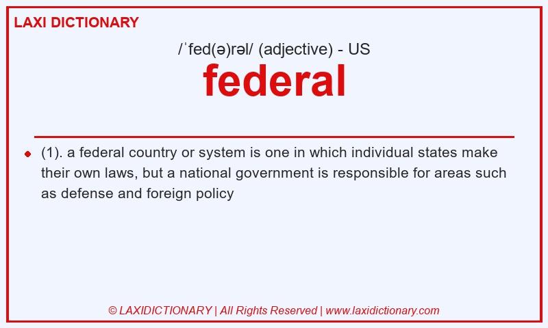 Definition federal in American English