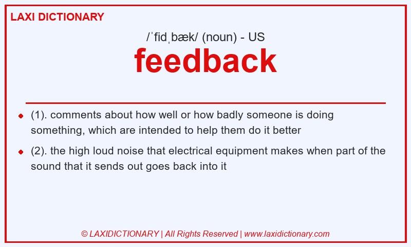 Definition feedback in American English