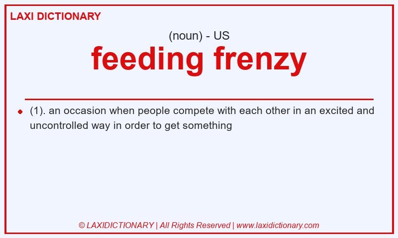 Definition feeding frenzy in American English