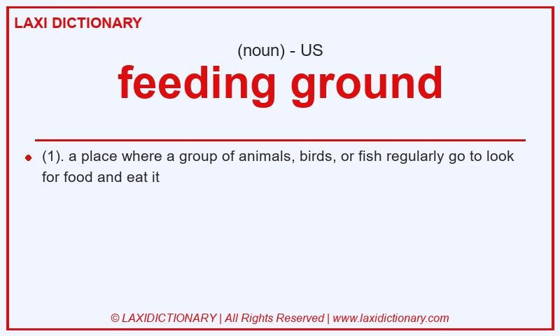 Definition feeding ground in American English