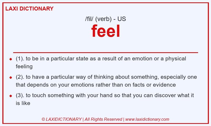 Definition feel in American English