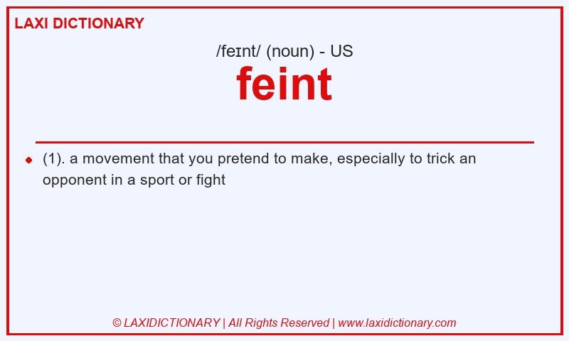 Definition feint in American English