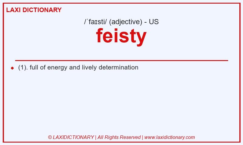 Definition feisty in American English