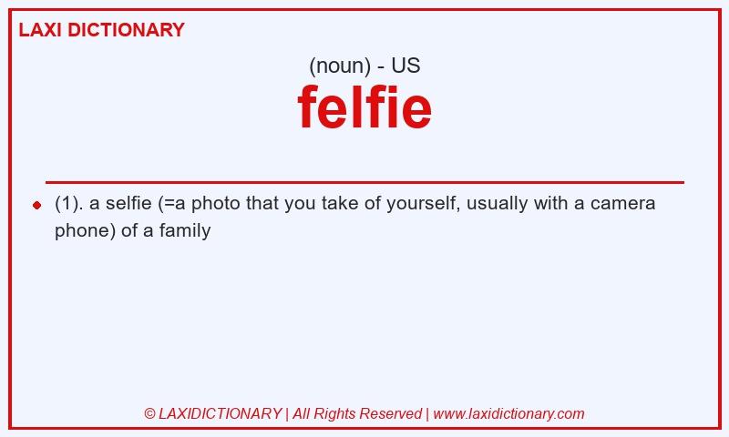 Definition felfie in American English