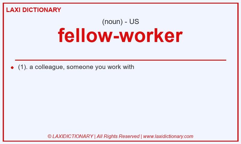 Definition fellow-worker in American English