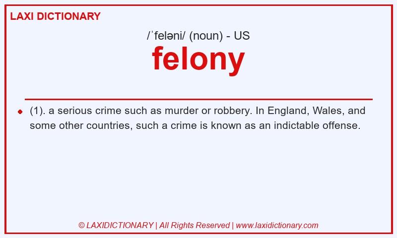 Definition felony in American English