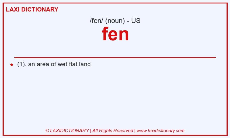 Definition fen in American English
