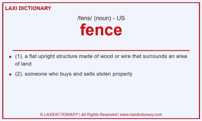 Definition fence in American English
