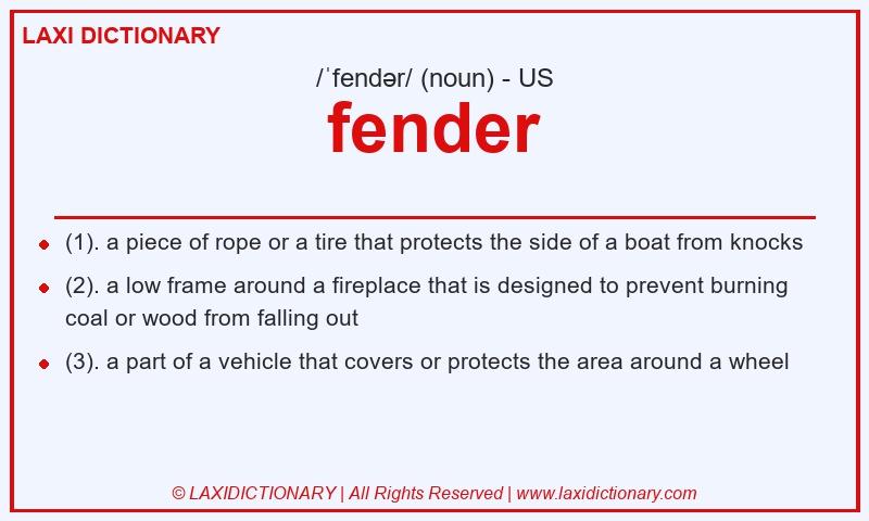 Definition fender in American English