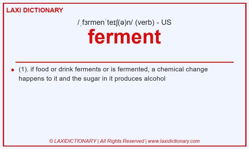 Definition ferment in American English