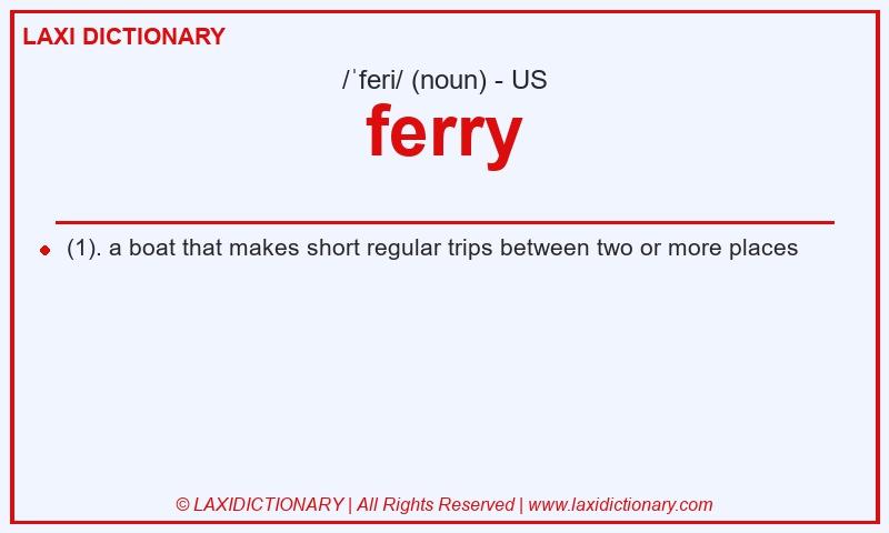 Definition ferry in American English