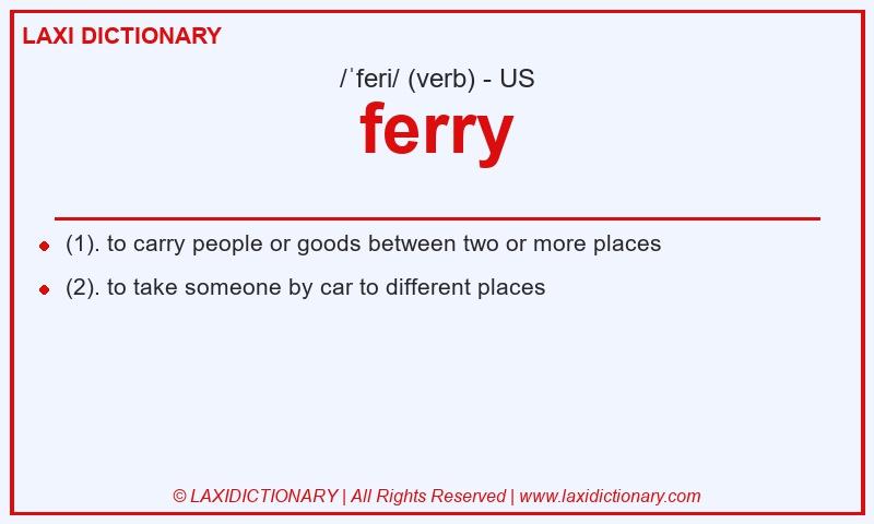 Definition ferry in American English