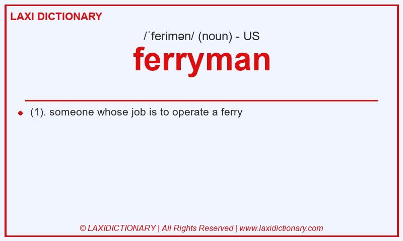 Definition ferryman in American English