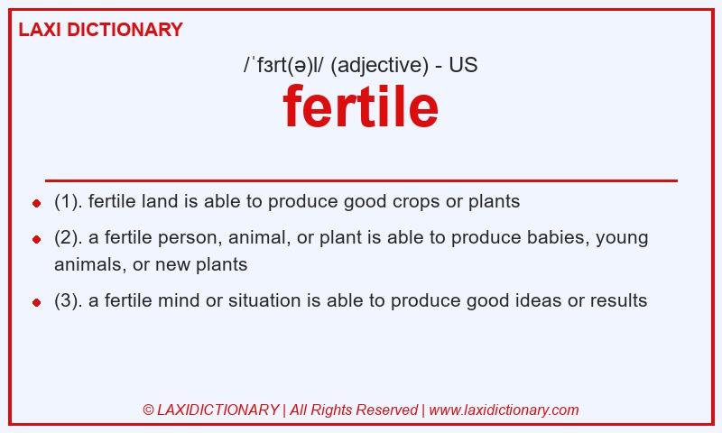 Definition fertile in American English