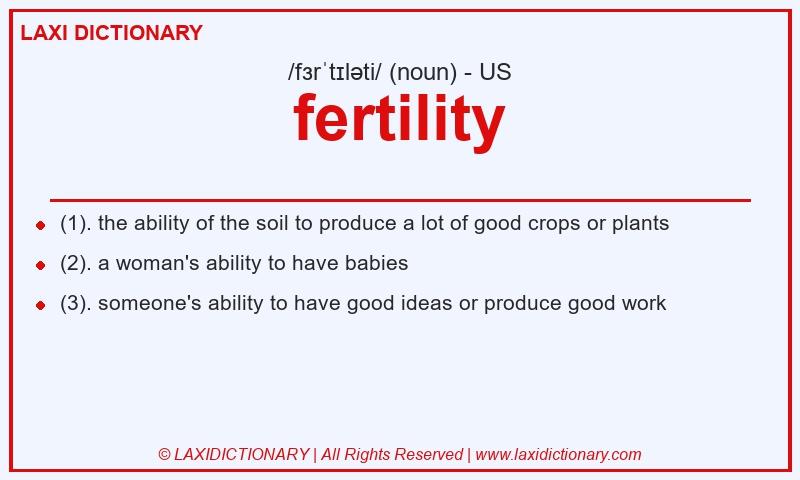 Definition fertility in American English