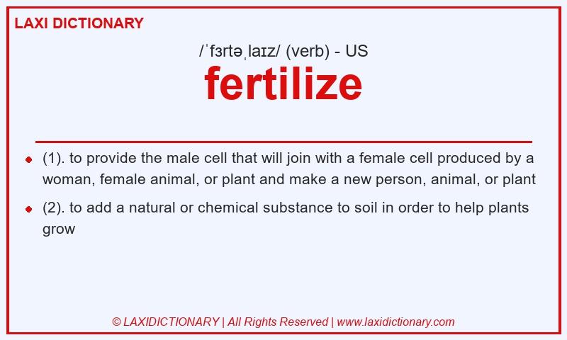 Definition fertilize in American English