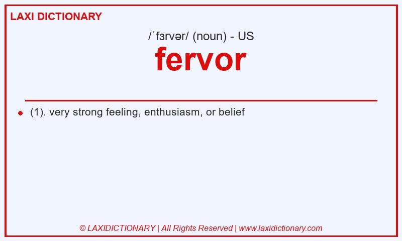 Definition fervor in American English