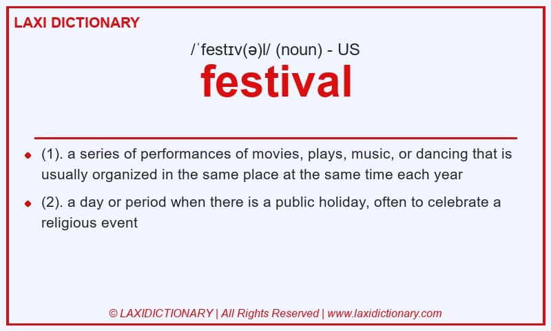 Definition festival in American English
