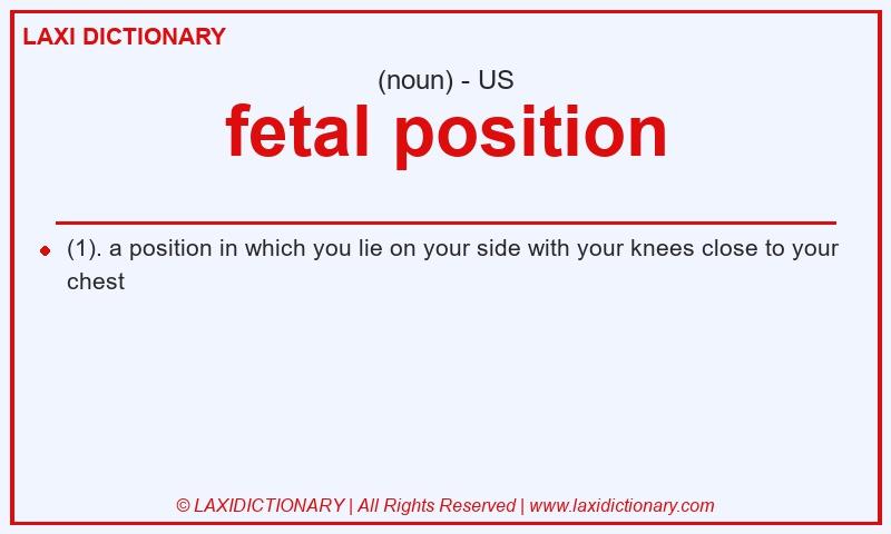 Definition fetal position in American English