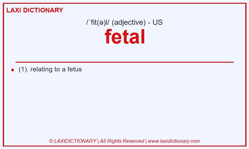 Definition fetal in American English