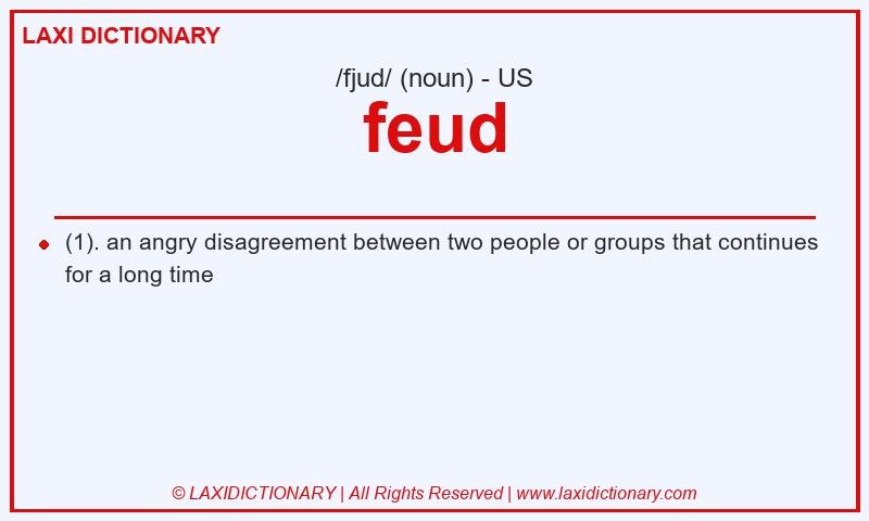 Definition feud in American English