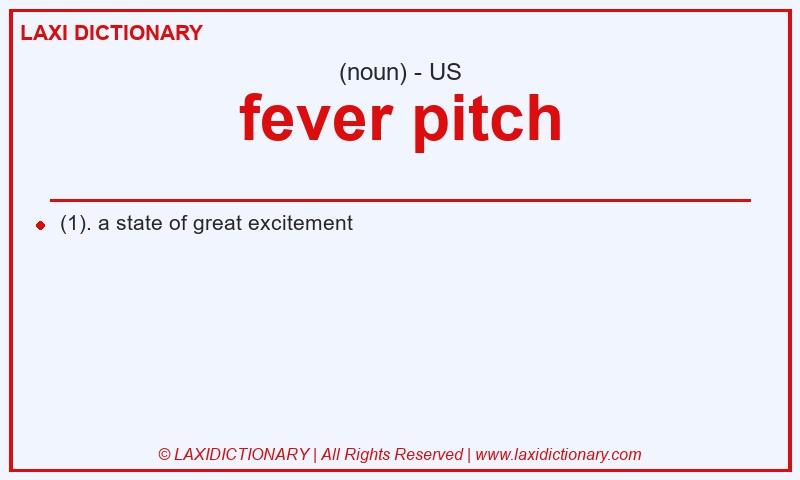 Definition fever pitch in American English