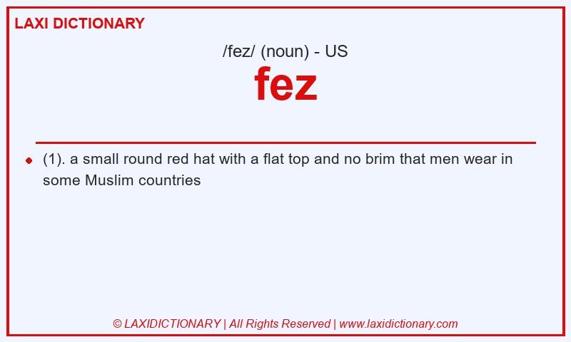 Definition fez in American English