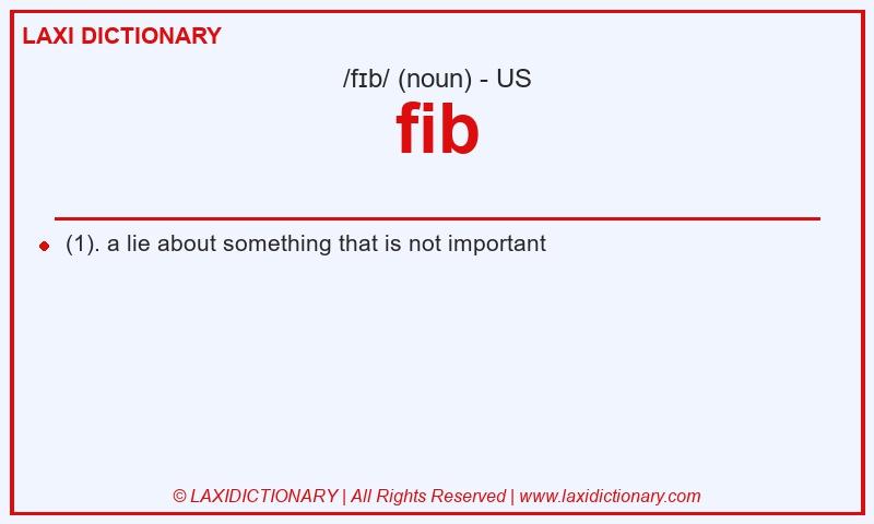 Definition fib in American English