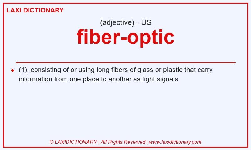 Definition fiber-optic in American English