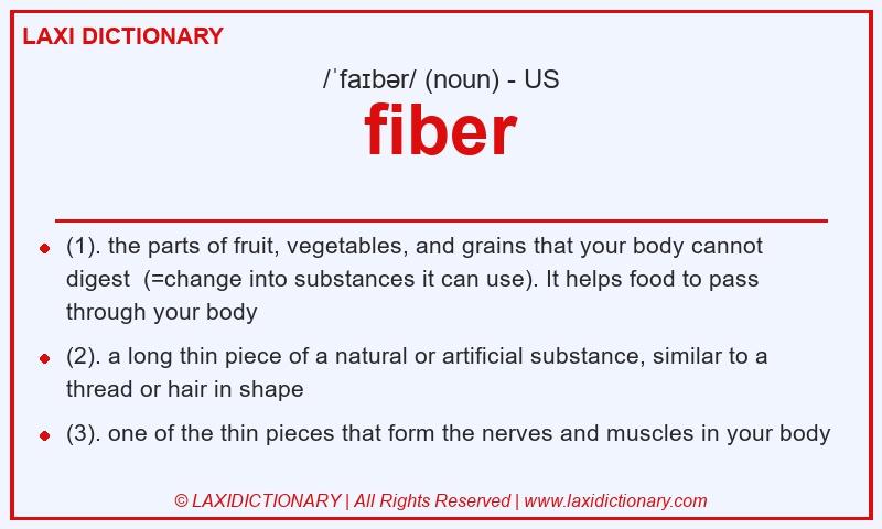 Definition fiber in American English