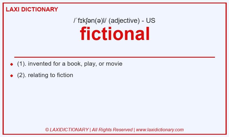 Definition fictional in American English