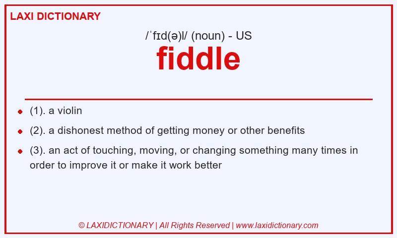 Definition fiddle in American English
