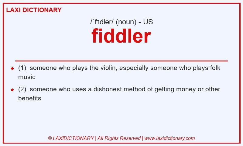 Definition fiddler in American English