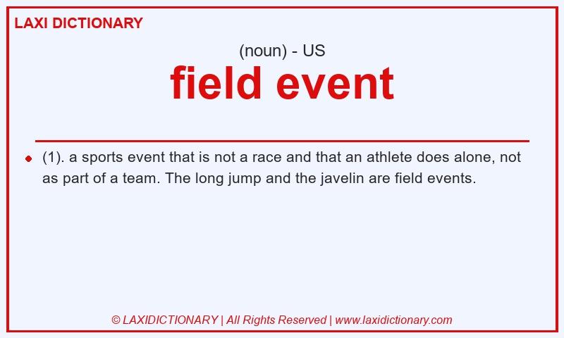 Definition field event in American English